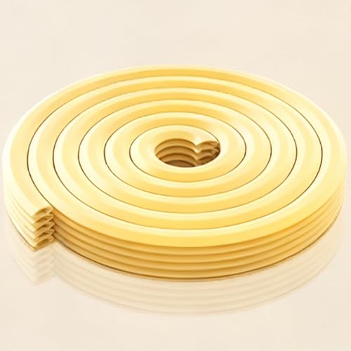 Rip-to-Fit Weather Stripping – 20 Feet, 5-Layer Adjustable Self-Adhesive Weather Seal Strips Fits Big Gaps(0.04-0.59 Inch), for Door Frame Door Insulation Strip Waterproof, Yellow - color: Yellow