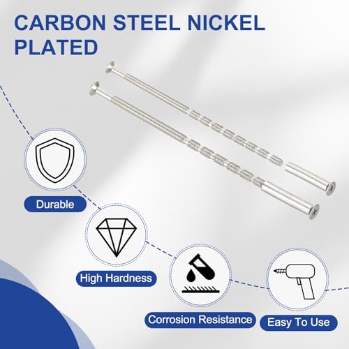 PATIKIL Door Handle Screws M4 x 110mm, 10 Set Cabinet Handle Break Away Screws for Drawer Pull with M4 x 25mm Sleeve Slub Bolt for Door Lever Knob - size: M4 x 110mm