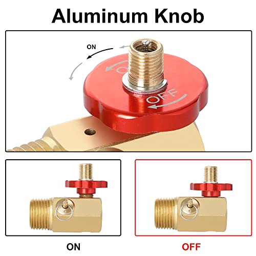 Hromee Air Tank Manifold Tool with Fill Port, Aluminum Shut Off Safety Valve and Relief Bypass 1/2" NPT Tank x 1/4" NPT Hose x 1/8" NPT Gauge for Air Compressor Portable Carry Tank - size: Air Tank Manifold Tool