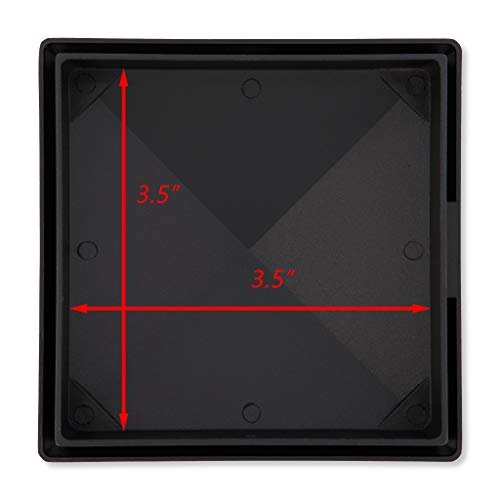 3.5x3.5 Aluminum Pyramid Post Cap for Standard 4x4 Posts (Actual 3.5"×3.5") — Heavy-Duty Cast, Rounded Safety Corners, Stainless Screws, Powder-Coated Black Deck & Fence Cap - size: 3.5" x 3.5"