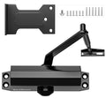 Medium Door Closer for Home & Commercial Use, LetBlack Hydraulic System with No Slam Technology - size: Medium, style: JetBlack