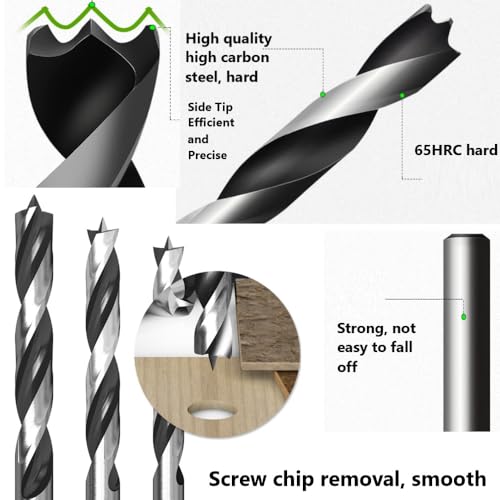 Brad Point Drill Wood Drill Bit for Hand Drills10 pcs