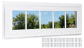 NeatiEase Vinyl Transom Window, 10" x 30" Fixed Glass Household Windows with Grids and Dual-pane Tempered Glass for House, Shed, Doors, Garage, Chicken Coop, Basement (White) - size: 10"x30"