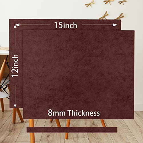 8 MM Thick Felt Furniture Pads (2 Pack), 15’’ x 12’’ Brown Felt Pads for Furniture, Cuttable Felt Furniture Pads for Hardwood Floors, Thick Felt Sheets for Crafts (Non-Adhesive) | Felt Pads for Furniture Protect, Cuttable Felt Furniture Pads for Hardwood