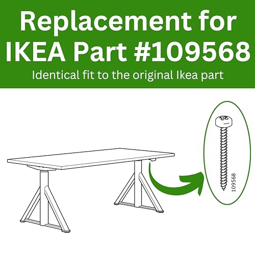 Spare Hardware Parts Replacement for IKEA Furniture Screw Chipboard Flat TRX Screw (109568) - size: 109568