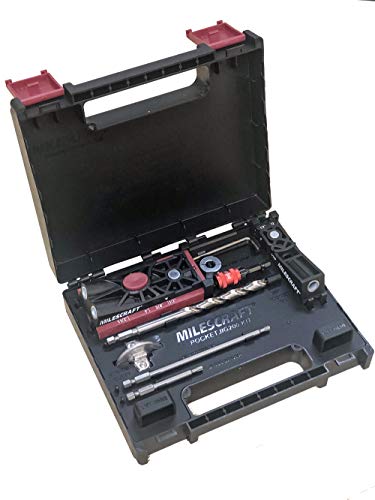 Milescraft Pocket Jig 200XCJ - Woodworking Tool Bundle with Double Barrel & Single Barrel Pocket Hole Jigs, 2" Face Clamp, Accessories