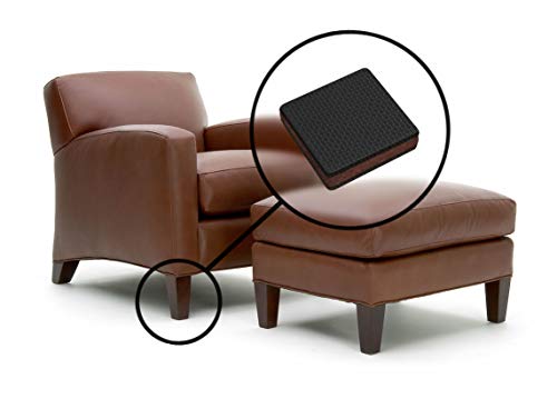 Slipstick GorillaPads CB142 Non-Slip Furniture Pads/Grippers (Set of 8) Furniture Leg Floor Protectors, 2 Inch Square, Black (Pack of 3) - size: 2" Square (Pack of 3)