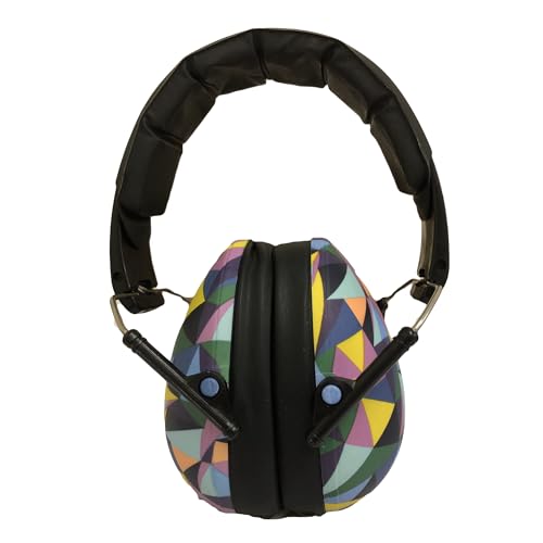 BANZ Kidz Earmuffs 2 Years & Older - Loud Noise Cancelling, Size Adjustable - color: Kaleidoscope