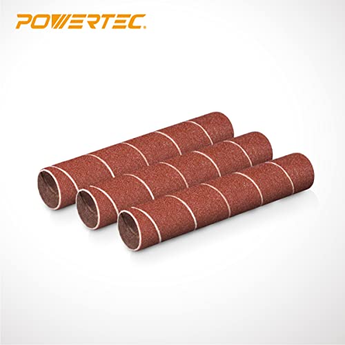 POWERTEC 11211 4.5 Inch Sanding Sleeves for Spindle Sander, 120 Grit, Aluminum Oxide Sandpaper Diameter 3/4 Inch – 3 Pack - style: 4-1/2" x 3/4" 120 Grit Sanding Sleeves (3pk)