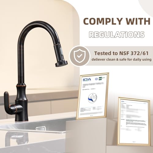 Angle Simple Kitchen Faucet Head Oil Rubbed Bronze, Sprayer Replacement - color: Oil Rubbed Bronze