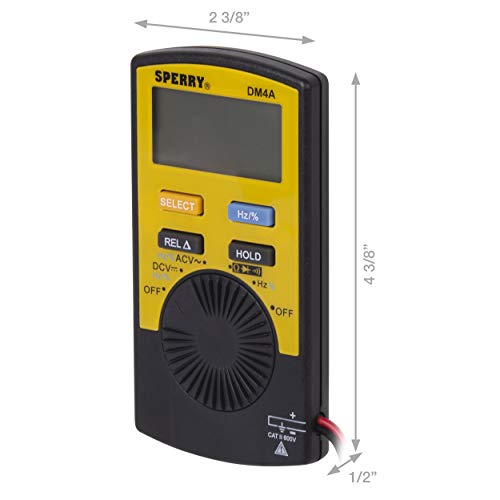 Sperry Instruments ESK3 Dualcheck 2-in-1 Pocket Digital Multimeter Tester Kit, Yellow