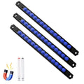 Reniteco Magnetic Socket Organizer, 3-Piece 3/8-Inch Drive ABS Sockets Rail, Heavy Duty Sockets Holder, Socket Rack Kit 3/8-Inch x 42 Clips - color: Blue, size: 3 Pcs 3/8" DR