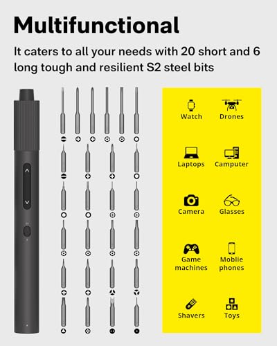 HOTO Precision Screwdriver Set, Repair Kit/w 26 Bits and 10 Repair Tools