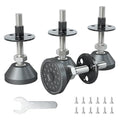 Heavy Duty Furniture Levelers - Dual Thread Design with Nut Kit - Adjustable Feet for Tables, Cabinets, Chairs, Workbench, Sofa - Supports 1420LBs - 4 Packs