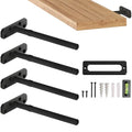 Balin Designs Invisible Floating Shelf Brackets 8 Inch, 4 Pack (1/2" Rod, 300 lbs) – Heavy Duty Hidden Shelf Hardware, Floating Mantel Bracket for Kitchen, Bathroom, Fireplace, Living Room - size: 8" Standard, style: Bracket Only