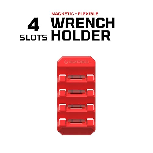 EZRED Magnetic Flexible 4 Slot Wrench Holder 8 Magnets Flexible TPEE Design