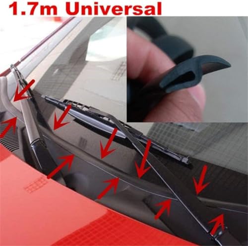 HERCHR 2pcs Rubber Strip, 3.4M/ 11.2Ft Car Front Windshield Window Seal Strirp Moulding Trim, Black Rubber Seal Car Windshield Window Door Seal Strip Weather Seal Rubber Stripping Car Window Seal