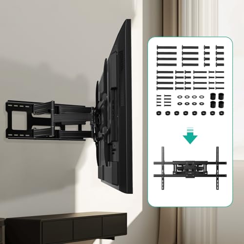 WALI Universal TV Mount Hardware Kit, M4,M5,M6,M8 Screws with Box, Black