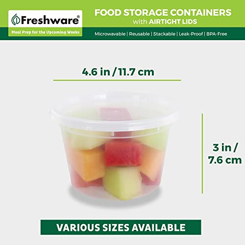 Freshware [240 Pack] 16 oz Food Storage Containers with Lids, Plastic Containers, Freezer Safe | Meal Prep | Stackable | Leakproof | BPA Free, Clear - color: Clear, size: 16 oz - 240-Sets