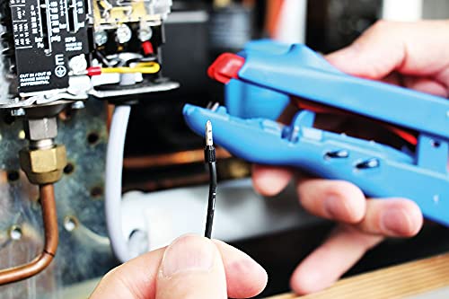 WEICON Duo-Crimp No. 300 Automatic Wire Stripper & Ferrule Crimper, 3-in-1 Tool with Side Cutter, 10–20 AWG (1)