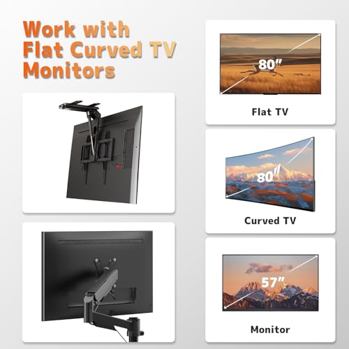Universal TV Mounting Hardware Screw Kit, M4-M8 Screws for VESA Mounts | Black Screws, Complete set includes bolts, washers and spacers, Fits Most TVs/Monitors up to 80 inches,Organized Storage Case