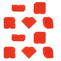 Tinoaly 10pcs Caulking Tool Kit, Silicone Reusable Sealant Grout Finishing Tool Set Portable Sealant Scraper Suitable for Kitchen Bathroom Floor Sink (Red) - color: Red