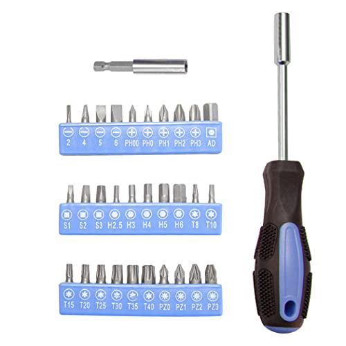 CARTMAN Complete Household Tool Set, Blue Hand Kit With Storage Case - color: Light Blue