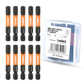 toolant 1/4-inch Impact Hex Bit Set, 10-Piece, 2-inch - size: 1/4"(10pcs)