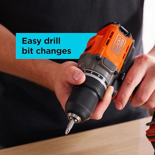 BLACK+DECKER Cordless Drill Driver, Power Drill with Battery and Charger Included, 20V MAX POWERCONNECT (BCD382DS1) - style: NEW Cordless Drill Driver Kit