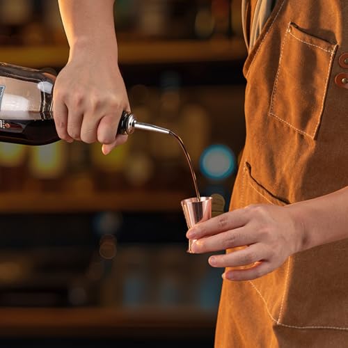 Briout 2 Double Cocktail Jigger for Bartending,1OZ 1/2OZ,Flat Edge Rosegold - color: Rose Gold, size: Flat Edge-0.5oz/1oz-2PC