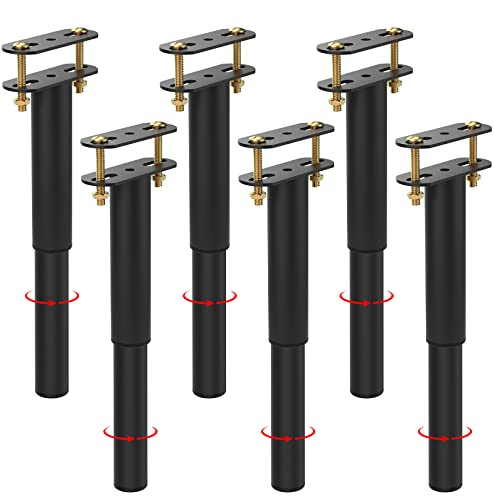 6PCS (7"-13.5") Adjustable Metal Bed Frame Support Legs - color: 6pack (7"-13.5") Metal