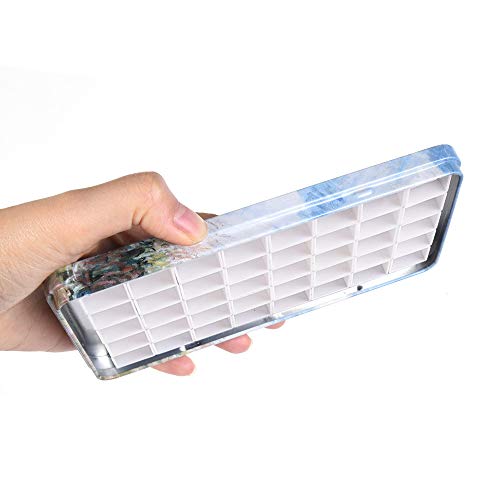 qianshan 40Pcs Empty Half Pans Watercolor Tin Palette with Magnetic Stripe - color: Monet