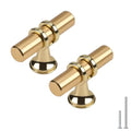 Haliwu 10Pack Gold Cabinet Knobs Brass Knob | Solid Aluminum and Zinc Alloy, Single Hole, Kitchen Knobs for Drawer Dresser Hardware - color: Gold, size: 2-inch (50mm) single hole