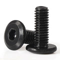 M8 x 12mm 25Pcs Flat Head Hex Socket Cap Screws, 304 Stainless Steel 18-8, Black Zinc Plated, Connection Furniture Bolts, Full Thread - size: M8 x 12mm(25PCS)