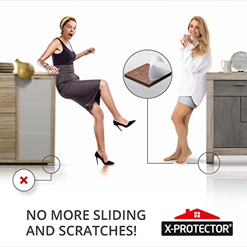 Non Slip Furniture Pads 8 pcs 1 1/2" X-Protector - Furniture Grippers! - size: 8 Square 1.5"