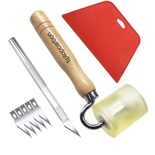 tiptopcarbon Wallpaper Smoothing Tool with Seam Roller for Contact Paper Adhesive Vinyl 8pcs/Pack - color: 04 Roller Kit