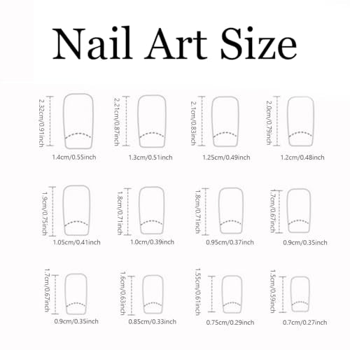 Medium Square Press On Nails Pink Brown with Y2K 3D Star Polka Dots - color: Style16