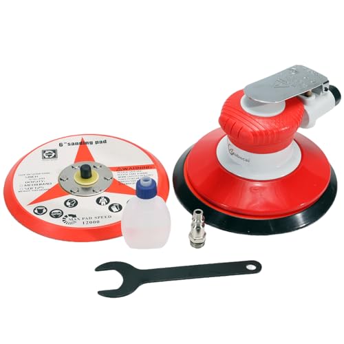 6 Inches Air Random Orbital Sander, Pneumatic Palm Sanders For Wood Polisher Metal,And Auto Body Work, Dual-action Sander - size: 6inch