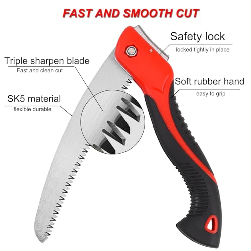 8 Inch Pruning Saw Heavy Duty Folding Saw Camping Saw SK5 Blade - size: 8 Inch
