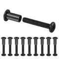 M METERXITY 10-Pack Hex Drive Socket Cap Bolt, M6 x 35mm Carbon Steel Furniture Connector Bolts Barrel Nuts for Furniture Assembly/Cabinet/DIY Binding Post Screws Rivet Fasteners [Black] - size: M6 x 35mm