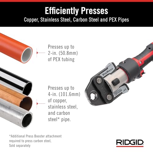 RIDGID 67223 Model RP 351 ProPress Standard Press Tool, Pressing Tool with Bluetooth Connectivity and LED Interface - style: Tool Only (No Battery Kit or Jaws)