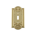 Nostalgic Warehouse Meadows Switch Plate with Single Toggle in Polished Brass - color: Polished Brass, size: Single Toggle