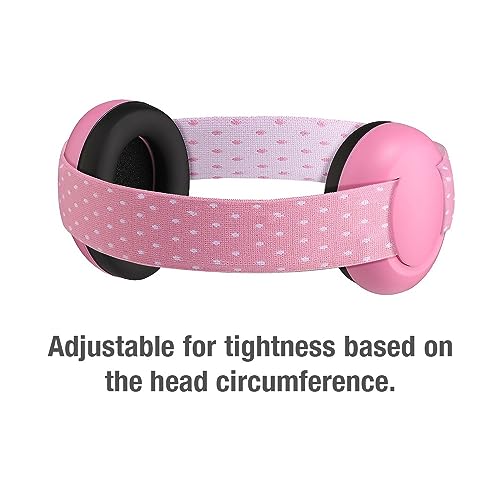 PandaEar Baby Ear Protection, Noise Cancelling Headphones EarMuffs for Babies & Toddlers 0-3 Years - color: Pink