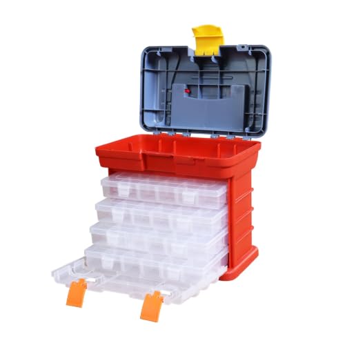 Torin Portable Tool Box, Small Parts Organizer with Drawers, tackle box - size: 11IN