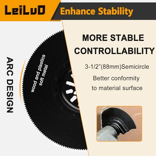 LEILUO 156Pcs Oscillating Saw Blades for Wood Metal, Multi Tool Blades
