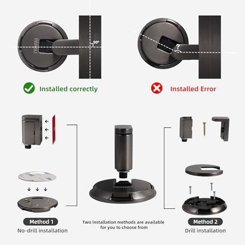 PANALI Magnetic Door Stopper, Windproof Door Stop, 1 Pack - color: Gray