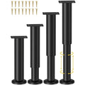Wlrrcwdttc 4 Pcs Adjustable Height Bed Support Legs for Bed Frame/Bed Center Slat, Metal Adjustable Furniture Legs 7.08-12.2 inch for Bed/Sofa/Cabinet/Couch/Dresser/Table,Heavy Bed Replacement Legs - size: 7.08-12.2 inch (4pcs)