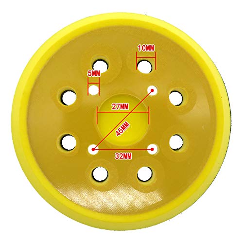 5 Inch 8 Hole Hook and Loop Orbital Sander Replacement Pad for Random Orbit Sanders - color: 1 Pack