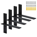 (4-Pack) Hanging T Floating Shelf Bracket, 10" Lx2 W Heavy Duty Steel Knee Wall Hidden Granite Countertop Support Floating Bracket Hardware for Cabinets, Granite, Dishwasher, Bench Seats Vanities - size: 10 Inch, style: 4 PACK