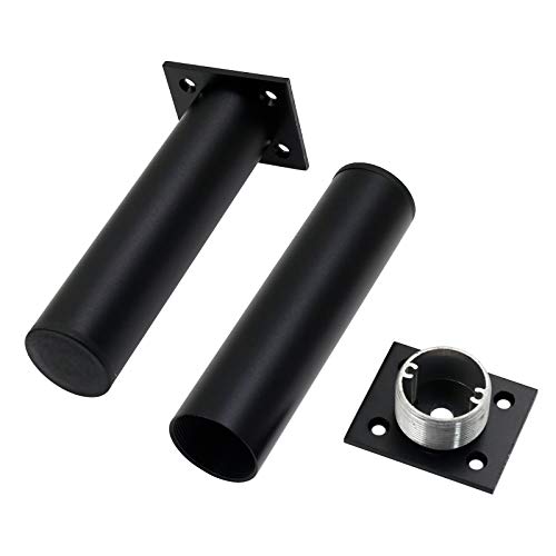 4-Pack Adjustable Aluminum Alloy Furniture Legs 6" Height Black - color: Black, size: 6 Inch